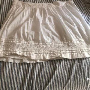 White eyelet loft skirt